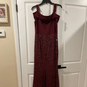 Adrianna Papell Burgundy Gown